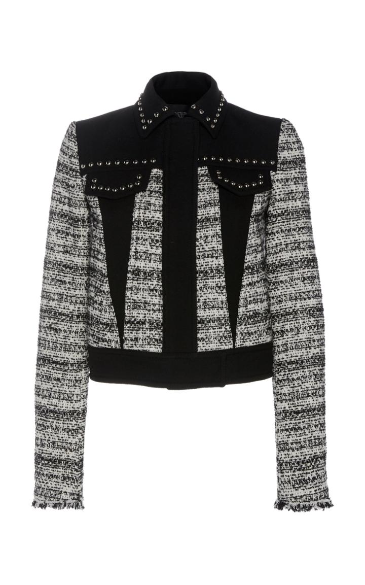 Giambattista Valli Cropped Cotton Tweed Jacket