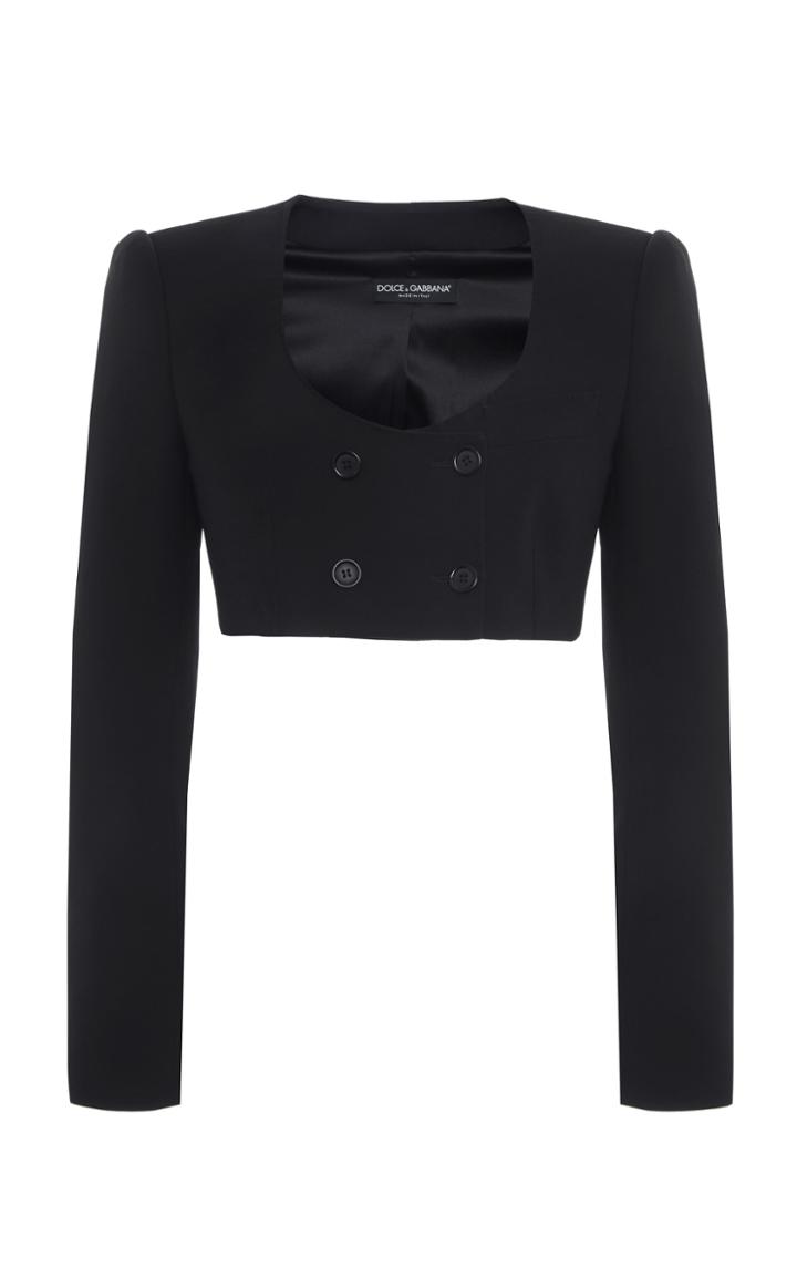 Dolce & Gabbana Cropped Wool-blend Top