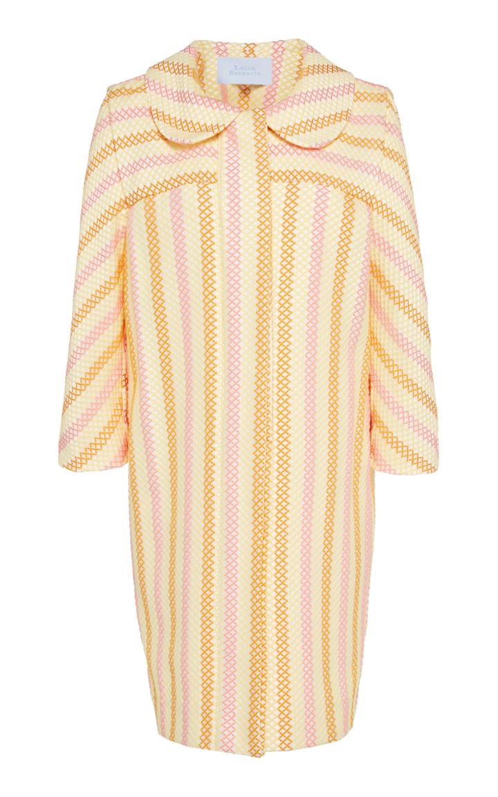 Luisa Beccaria Embroidered Twill Coat