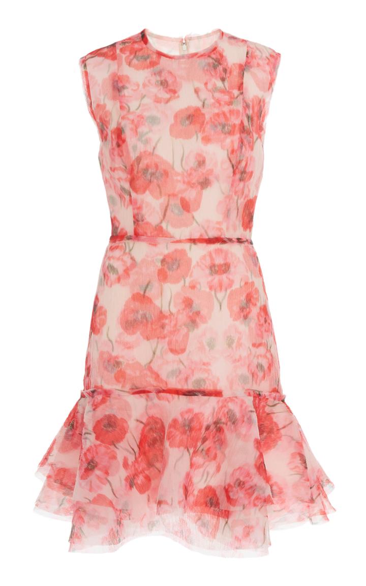 Jason Wu Collection Poppy Ruffled Floral-print Organza Dress