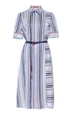 Moda Operandi Altuzarra Kieran Striped Satin Midi Dress Size: 38