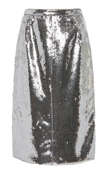 N21 Lidia Sequined Pencil Skirt