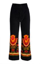 La Doublej Hendrix Printed Velvet Trousers