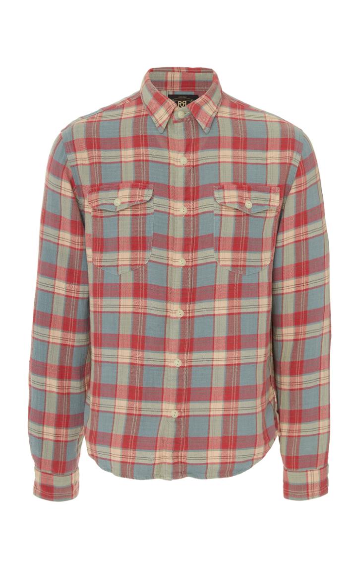 Rrl Lee Cotton Plaid Shirt