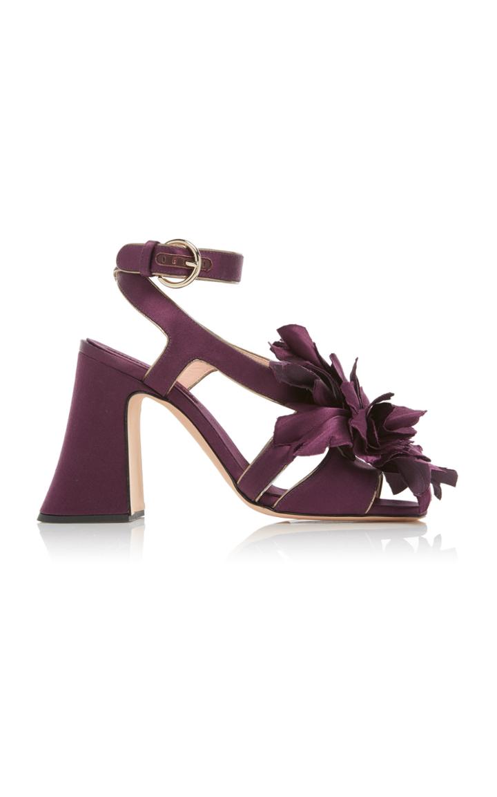 Rochas Satin Flower Sandal