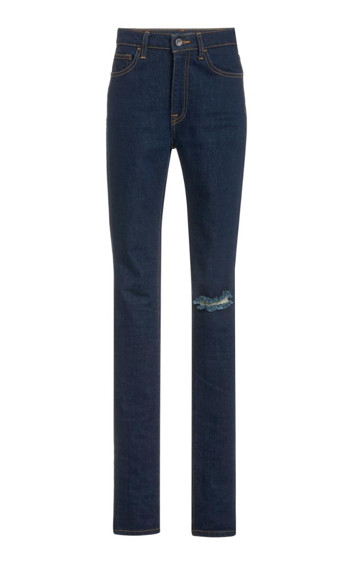 Moda Operandi Brandon Maxwell Lightly Distressed Slim Straight-leg Jeans