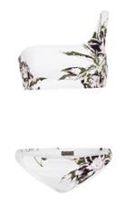 Proenza Schouler One-shoulder Floral-print Bikini Set