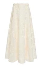 Marchesa Embroidered Organza Tea Length Skirt