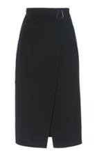 Moda Operandi Akris Wrap-effect Wool Pencil Skirt Size: 4
