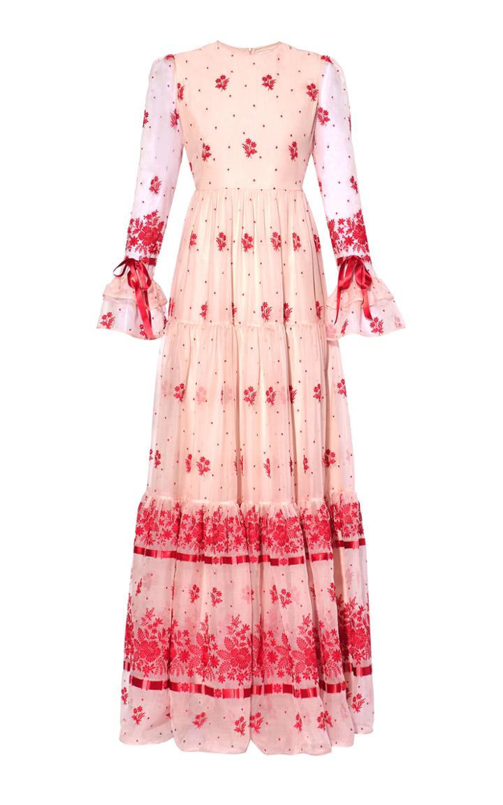 Moda Operandi Erdem Alvaro Embroidered Floral Gown