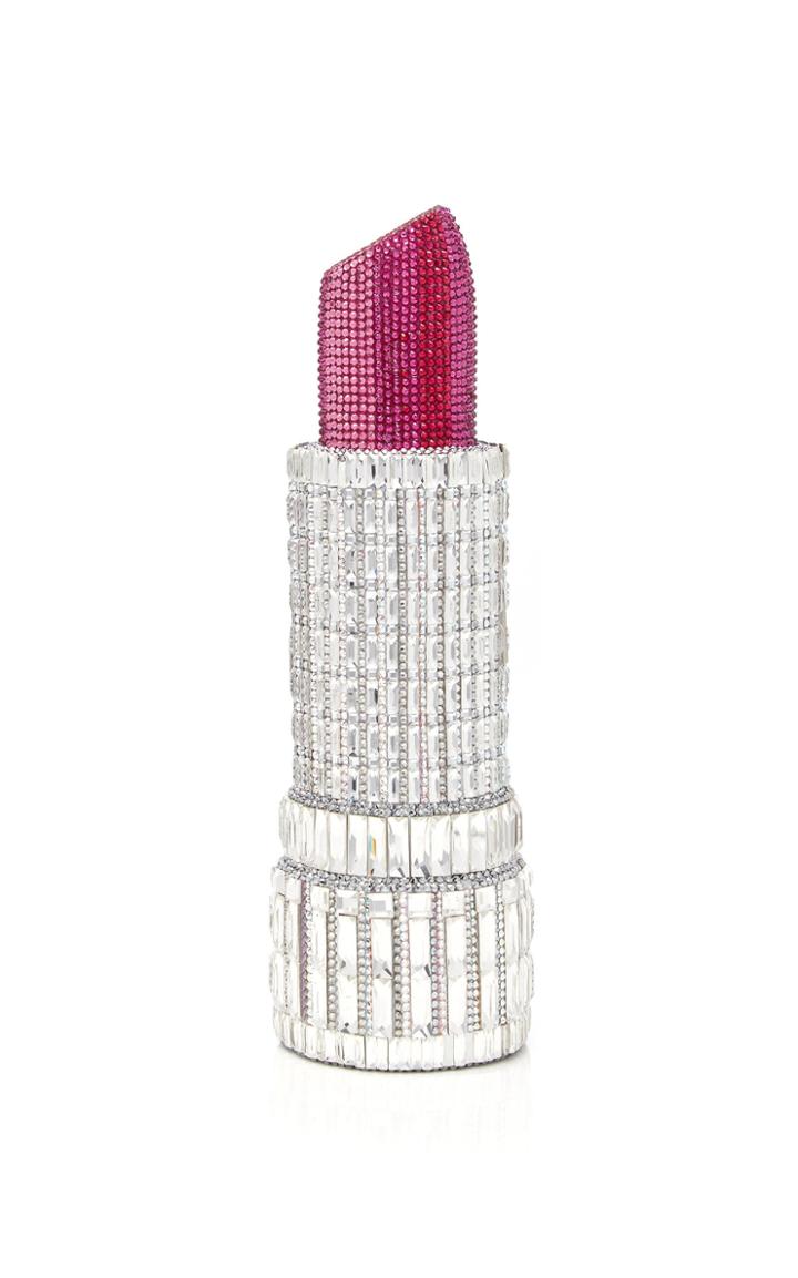 Judith Leiber Couture Pinkie Lipstick Crystal-embellished Clutch