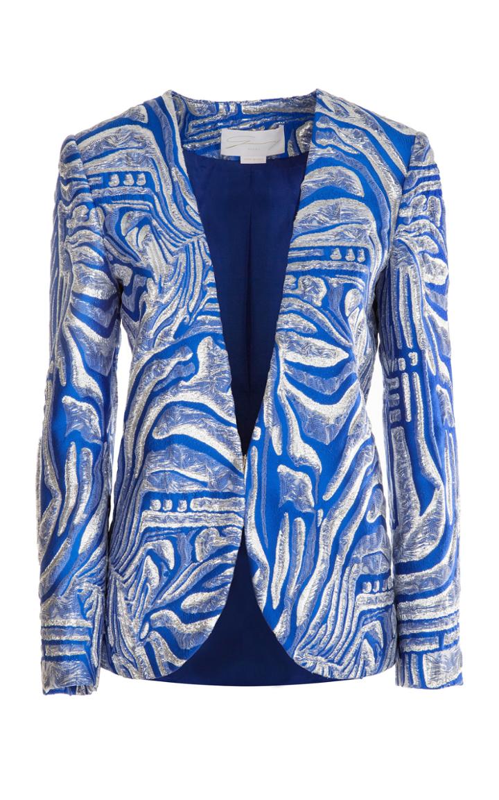 Genny Metallic Embroidered Blazer