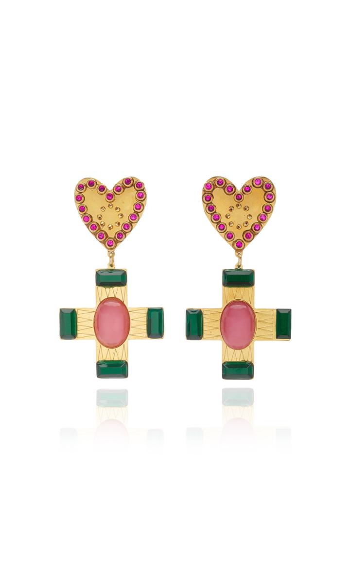 Moda Operandi Mercedes Salazar Italian Heart Earrings