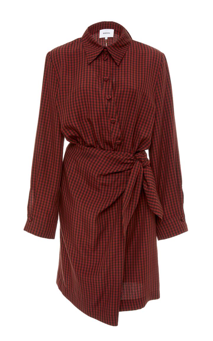 Nanushka Hindu Plaid Dress