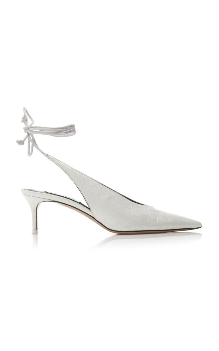 Attico Caterina Embossed Slingbacks