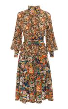 Anna Mason Vita Liberty Flower Print Midi Dress