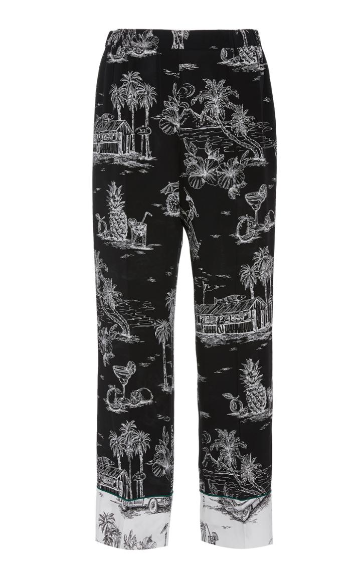 N 21 N&deg;21 Printed Silk Trouser