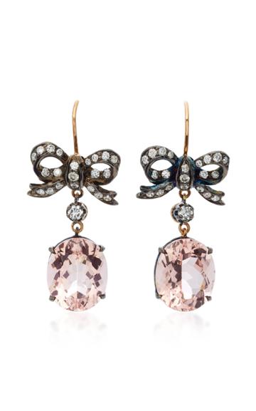 Montse Esteve 18k Gold Morganite And Diamond Earrings