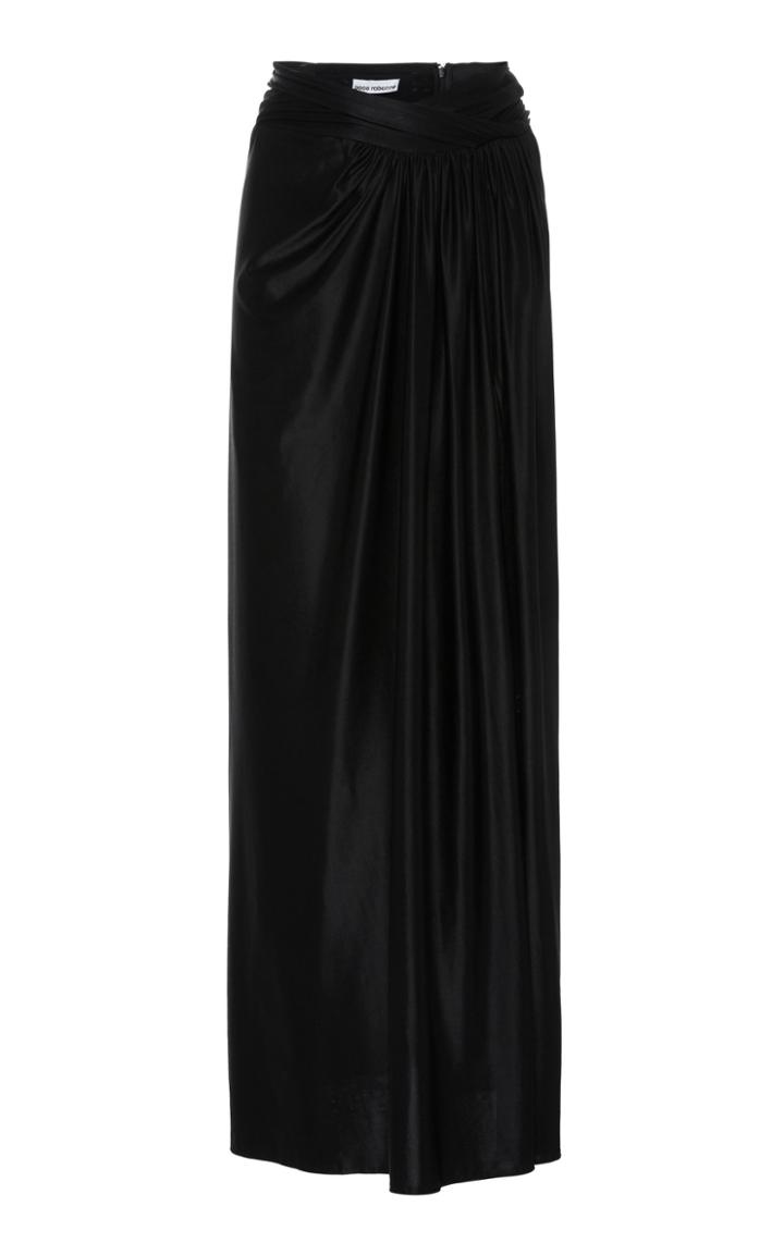 Paco Rabanne Draped Jersey Maxi Skirt