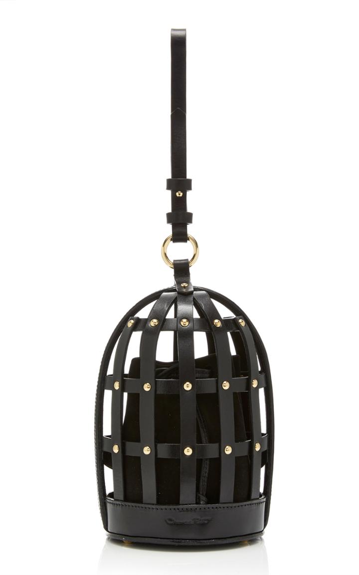 Oscar De La Renta Bird Cage Leather Bag