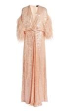 Moda Operandi Jenny Packham Feather-embellished Sequined Gown