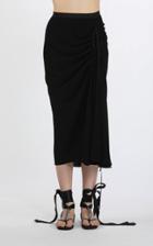 Moda Operandi N21 Tie-detailed Ruched Knit Midi Skirt