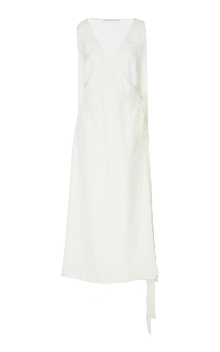 Rosetta Getty Pleat Back Wrap Dress
