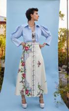 Moda Operandi Nevenka Transformation Weaved Cotton A-line Skirt