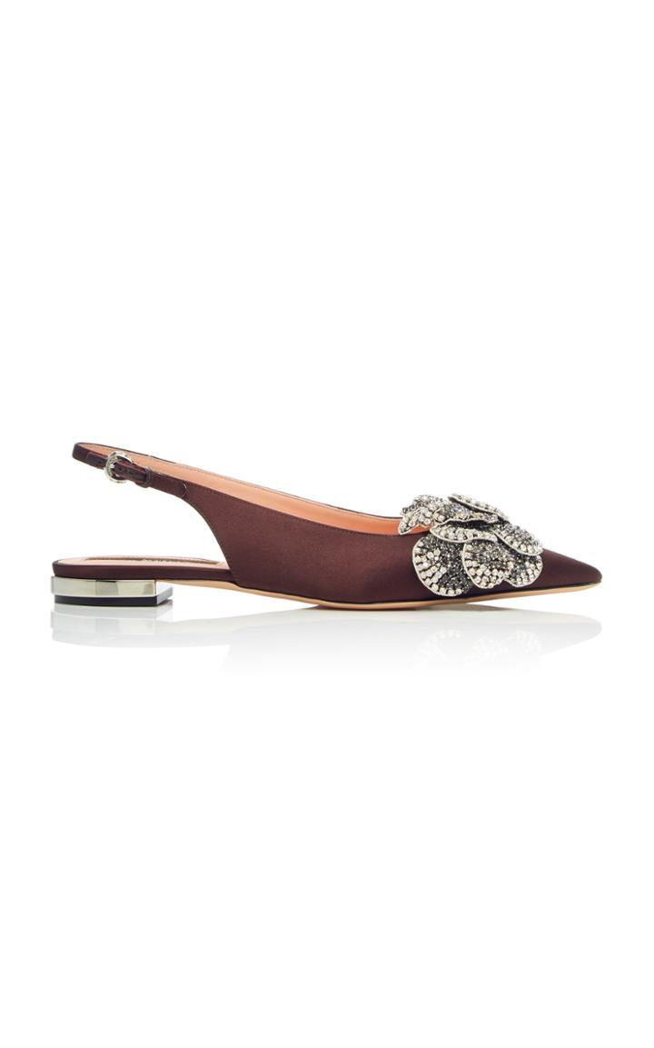 Rochas Crystal Flower Slingback