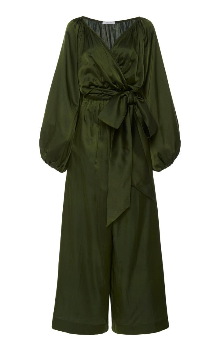 Kalita Venus Balloon Sleeve Silk-cotton Jumpsuit