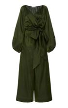 Kalita Venus Balloon Sleeve Silk-cotton Jumpsuit