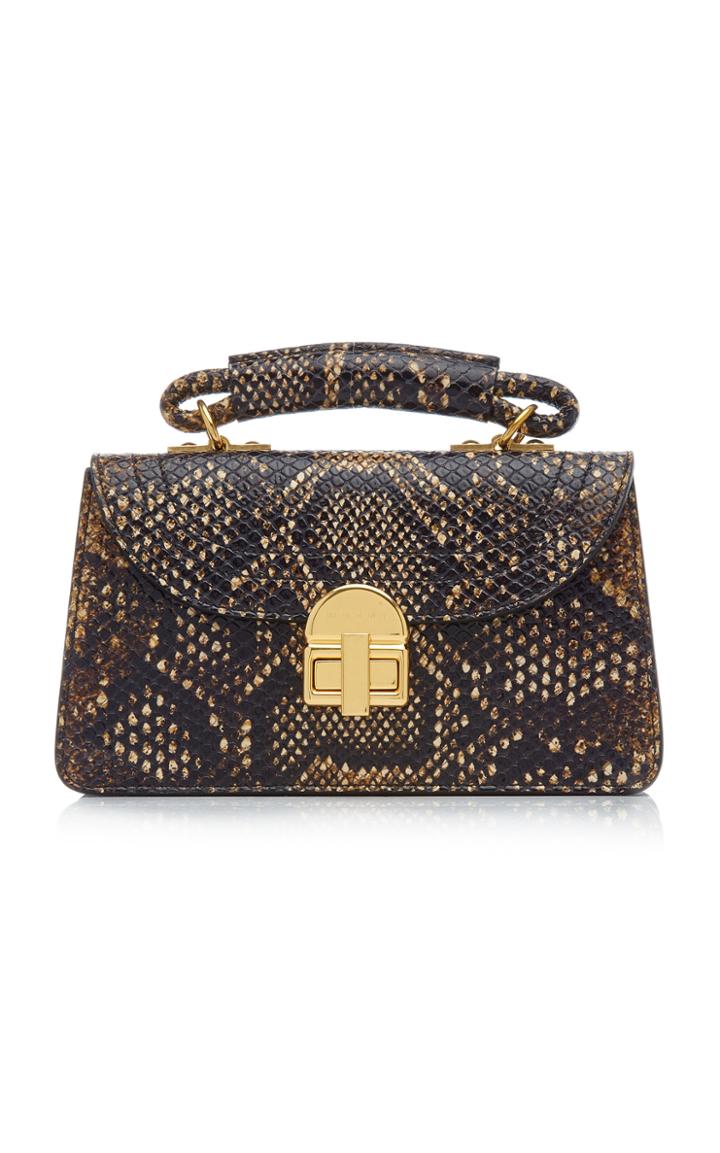 Marni Juliette Small Python-print Leather Top Handle Bag