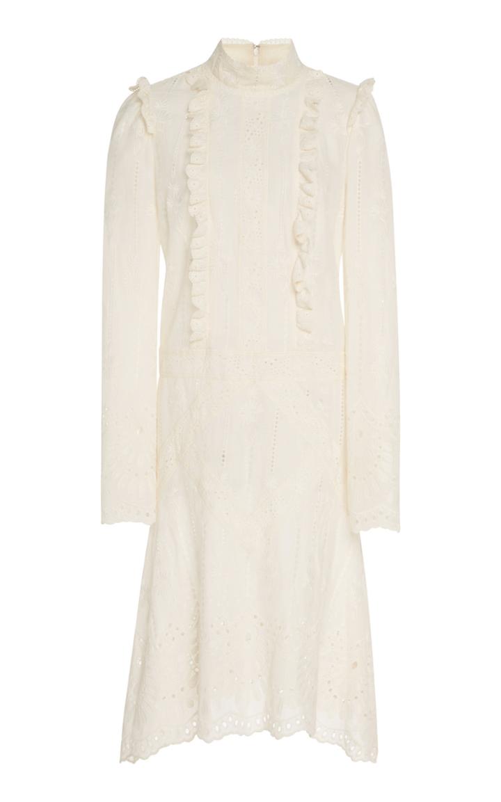 Anna Sui Wild Jasmine Embroidered Eyelet Dress