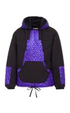 Monitaly Paneled Hooded Pullover Nylon Jacket