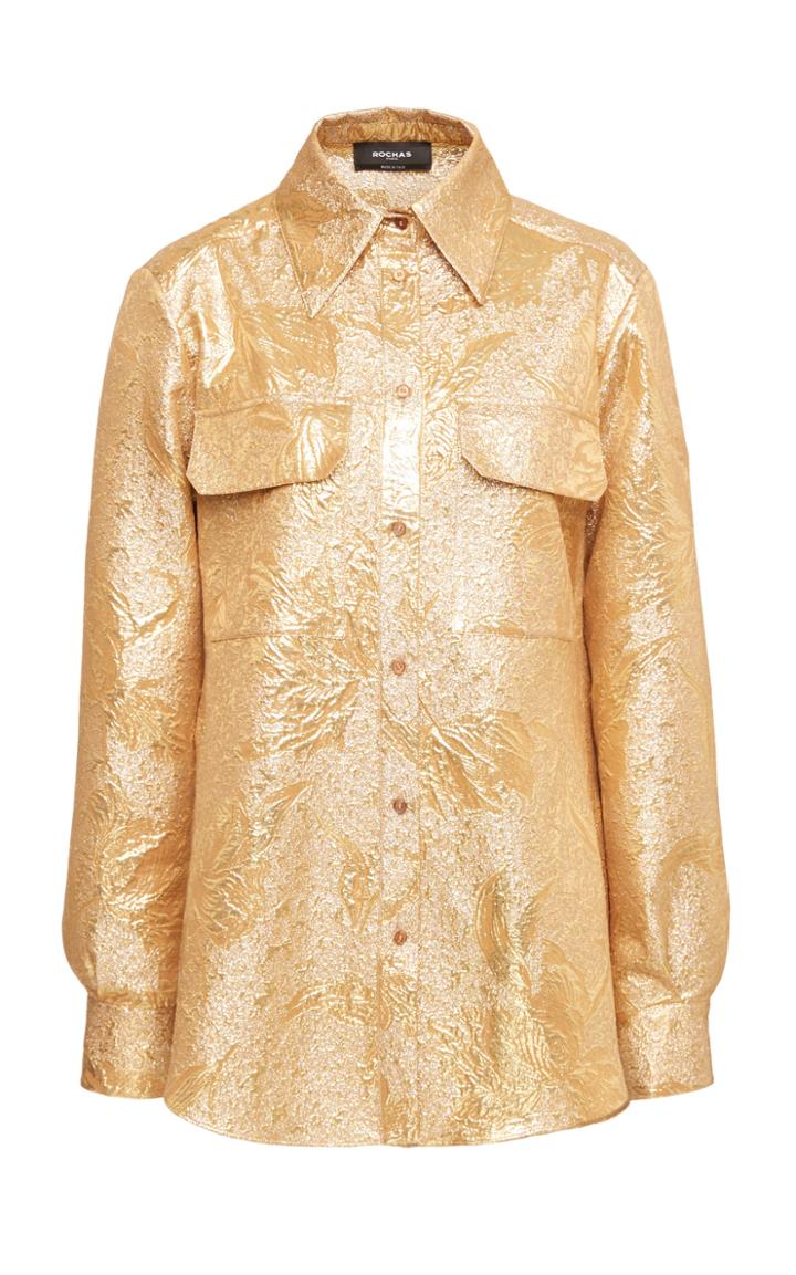Rochas Oleandra Collared Long Sleeve Shirt