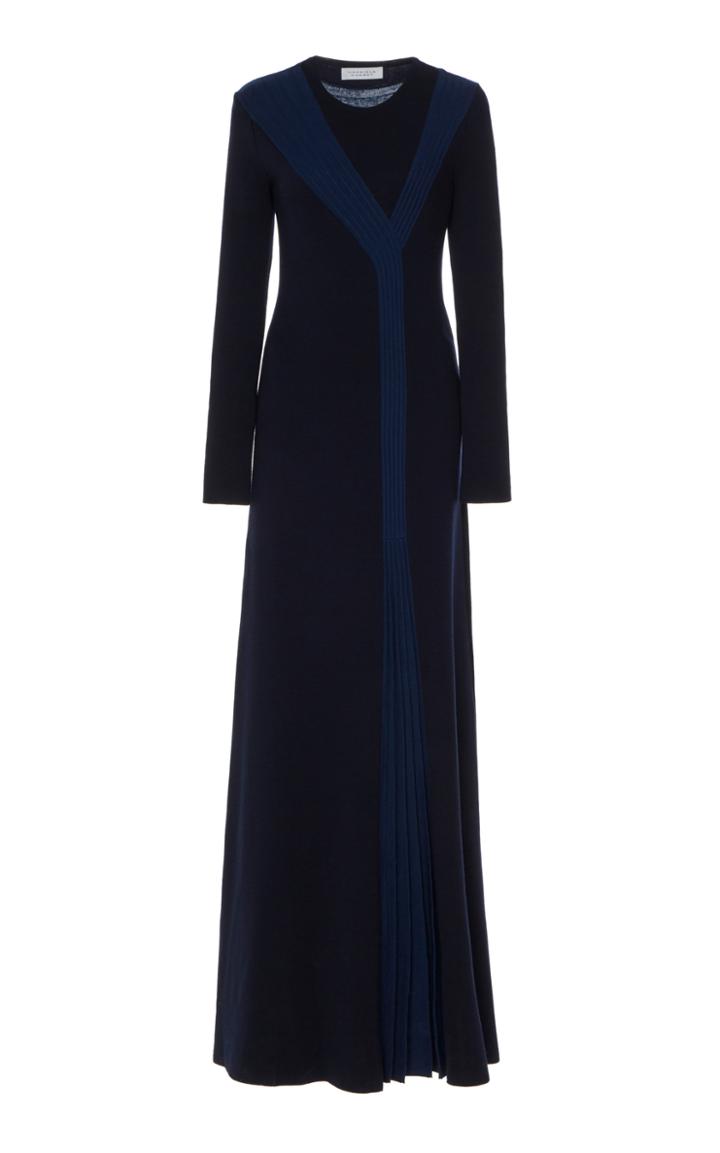Gabriela Hearst Boris Two-tone Wool-blend Maxi Dress