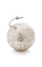 Mantiques Modern Silver Globe Ice Bucket