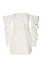 Acler Perkins Off-the-shoulder Crepe Mini Dress Size: 2