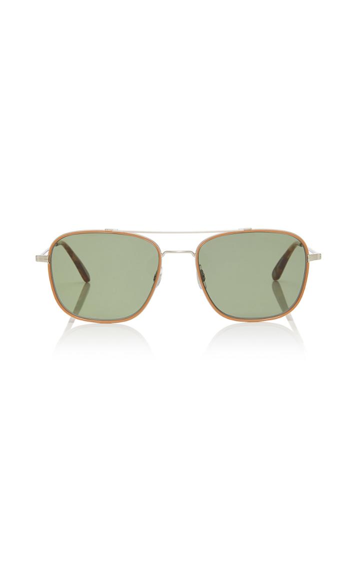 Garrett Leight Marr 54 Aviator-style Rose Gold-tone Sunglasses