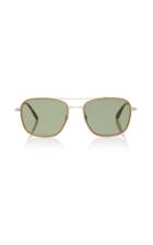 Garrett Leight Marr 54 Aviator-style Rose Gold-tone Sunglasses