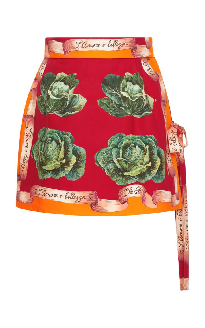 Dolce & Gabbana Vegetable Print Mini Skirt