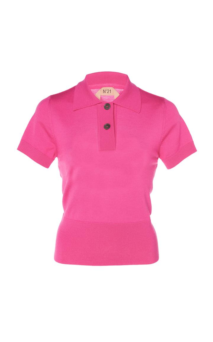 N 21 N&deg;21 Mimi Wool-blend Polo Top