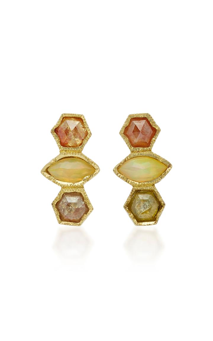 Brooke Gregson Rivera White Opal Diamond Earrings