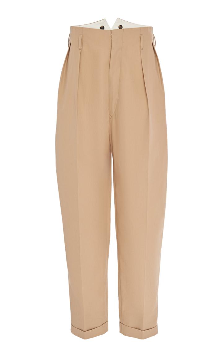 Moda Operandi Maison Margiela High-rise Wide-leg Cotton Pants Size: 38