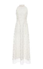 Giamba Ivory Sleeveless Lace Flower Dress