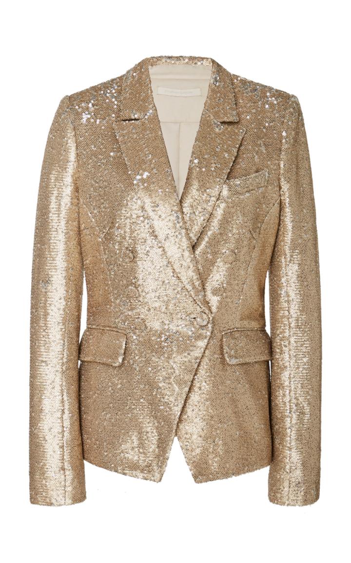 Jonathan Simkhai Sequined Distressed Crepe Blazer