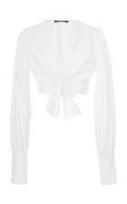 Zeynep Aray Mini Wrap Cotton Shirt