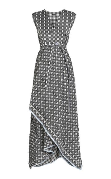 Amira Haroon Asymmetrical Cotton-silk Blend Midi Dress