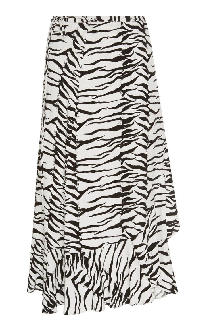 Rixo London Gracie Wrap Midi Skirt