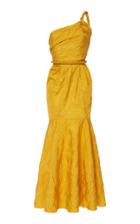 Johanna Ortiz La Carolina Draped Taffeta Maxi Dress
